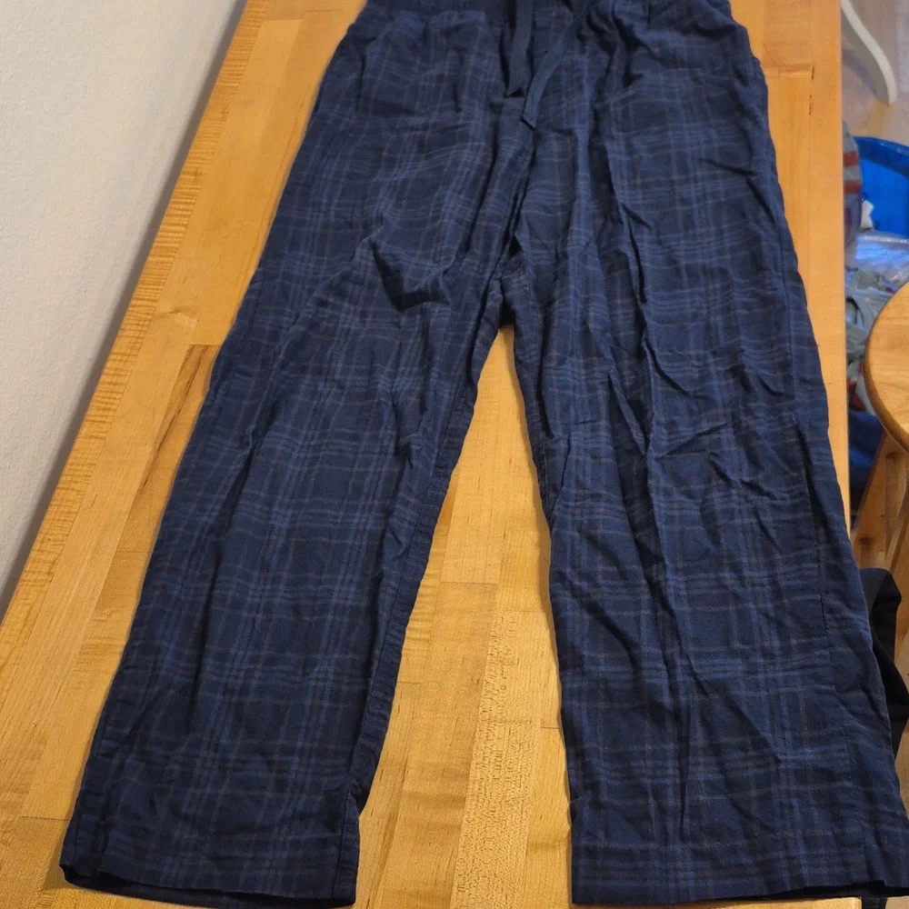 Goodfellow & Co 100% Cotton Blue Plaid Pajama Pants
